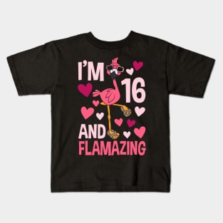 I'm 16 And Flamazing Flamingo Kids T-Shirt